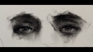 Eyes only charcoal drawing tutorial