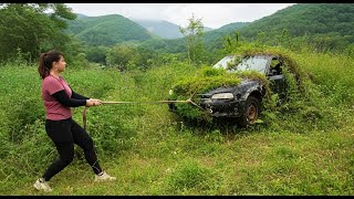 I Rescued Car From An Abandoned Place Completely Covered with Weeds | FULLY Restoration The Car