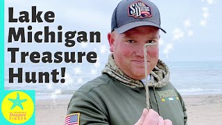 Lake Michigan Beach Glass Hunt | Beginner Metal Detecting Lesson with guest beachcomber! by Traveling Treasure Finder 385 views 1 year ago 22 minutes