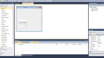 Getting user input, Visual basic tutorial