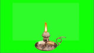 Candle Flame Green Screen Animation / Футаж Свеча пламя горит