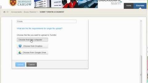 Uploading an assignment to Turnitin via Blackboard (Student Help Video)