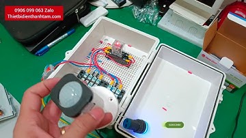 DÙNG CẢM BIẾN HỒNG NGOẠI RẠNG ĐÔNG PIR PHUN KHỬ TRÙNG, BÁO ĐỘNG