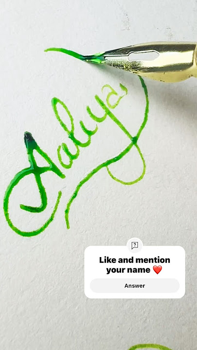 How to write Aaliya in calligraphy #asmrwriting #calligraphy #handwriting #asmr