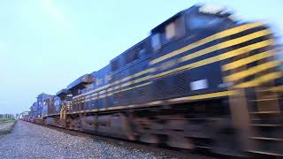 NS 277 with NS #8100 (Nickel Plate Road) flies through Swanton, OH 9/11/2024