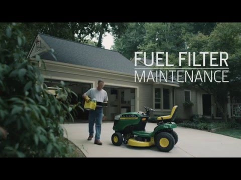 How To Change Fuel Filter | John Deere D100 Lawn Tractor Maintenance