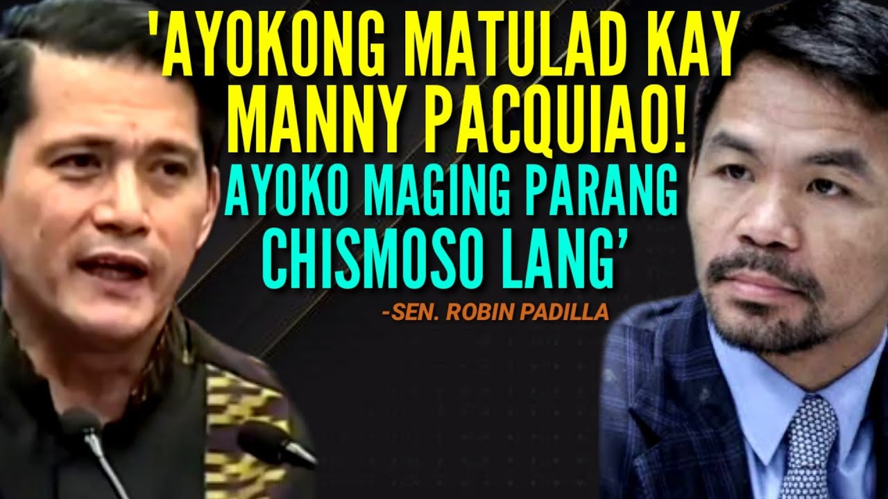 Robin Padilla Ayaw Matulad Kay Manny Pacquiao Ayoko Maging Chismoso