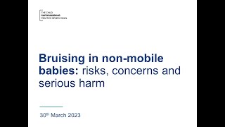Details WEBINAR: The management of bruising in non-mobile infants Guide