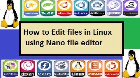 How to edit files in Linux using nano file editor