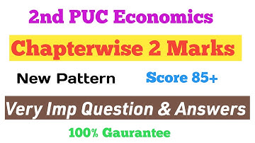 2nd PUC Economics Chapterwise 2 Marks imp Q&A#Shivamurthysacademy#2ndpuc#exam2023