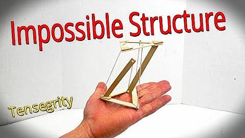 Impossible Anti Gravity structure from Popsicle sticks, how to make. -Tensegrity