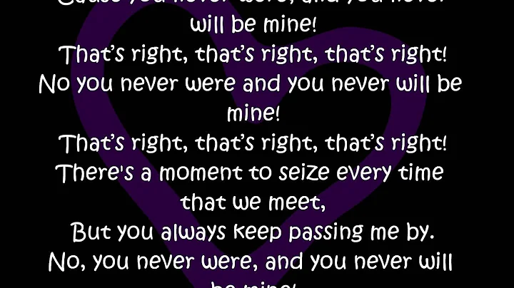 Rye Rye ft. Robyn-Never will be mine-Lyrics