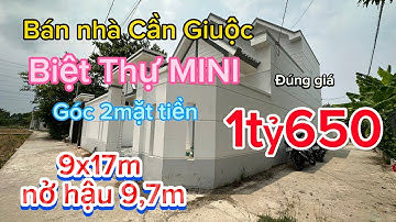 Bán Biệt Thự MINI Mỹ Lộc Cần Giuộc chính chủ 9x17m nở hậu 9.7m giá 1tyr650 I Bán nhà bình Chánh