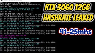 RTX 3060 12gb Hashrate Leaked Throttling