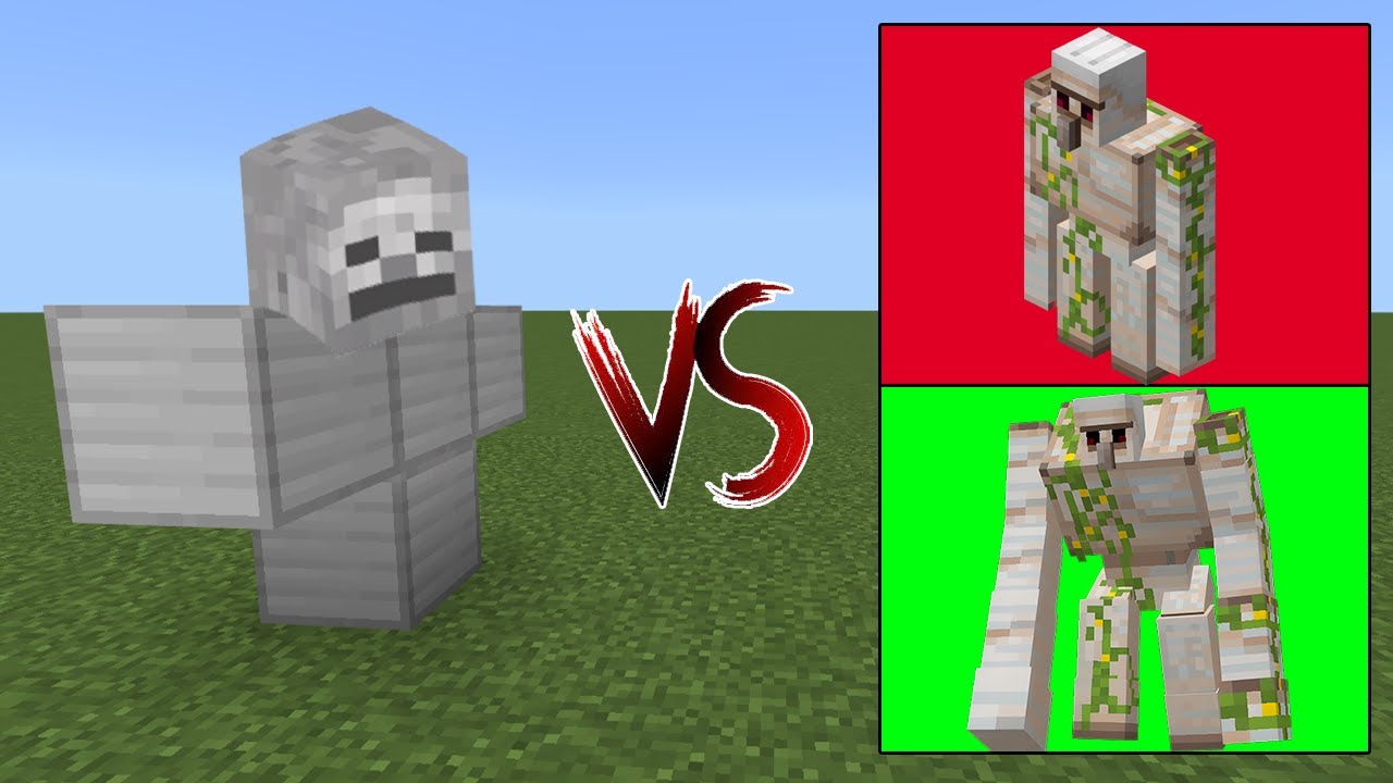 The Skeleton Golem vs Iron Golem and Mutant Iron Golem YouTube