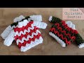 Mini Christmas Decoration, Sweater Ornament Crochet, Kleine Weihnachtsdeko Häkeln