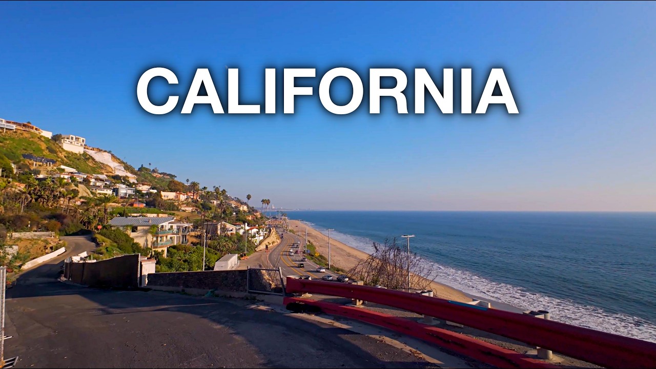 Driving Pacific Palisades to Santa Monica | Scenic Pacific Coast 4K 60fps Video