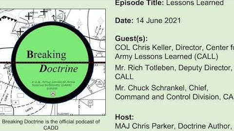 Breaking Doctrine: Lessons Learned