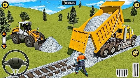 Train Track Builder Simulator #2 - City Construction JCB Game 3D - Android Gameplay