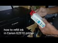 how to refill ink in Canon G2010 printer