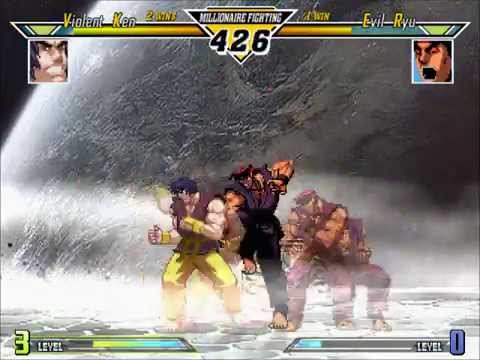 Mugen - Capcom Vs Snk 3 Ultimate - Violent Ken(Me) Vs Evil Ryu(Cpu)