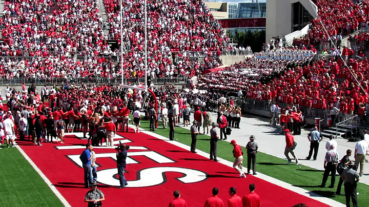 Post Game Chimes and Carmen Ohio with Football Team 9 8 2012 OSU vs UCF OSUMB