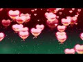 Two-hour relaxing screensaver with Valentine's day abstract background, flying hearts