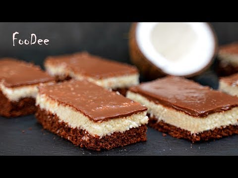 Видео рецепт Шоколадные пирожные с кокосом