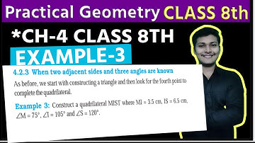 Example 3 practical geometry CLASS 8 CHAPTER 4 NCERT CBSE BOARD | class 8 Padhaiaasanhai
