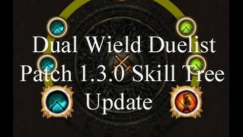 Path of Exile dual wield Duelist patch 1.3.0 skill tree