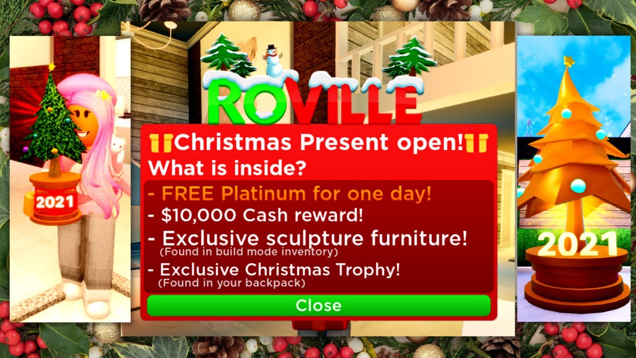 🎁 RoVille Christmas Gifts!! 🎁 FREE PLATINUM FOR ONE DAY