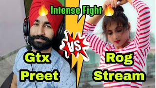 Gtx preet Vs Rog Stream Pubg Latest Fight|gtx preet vs Annie|Youtuber Pubg Fight|Crazy Sp Pubg|