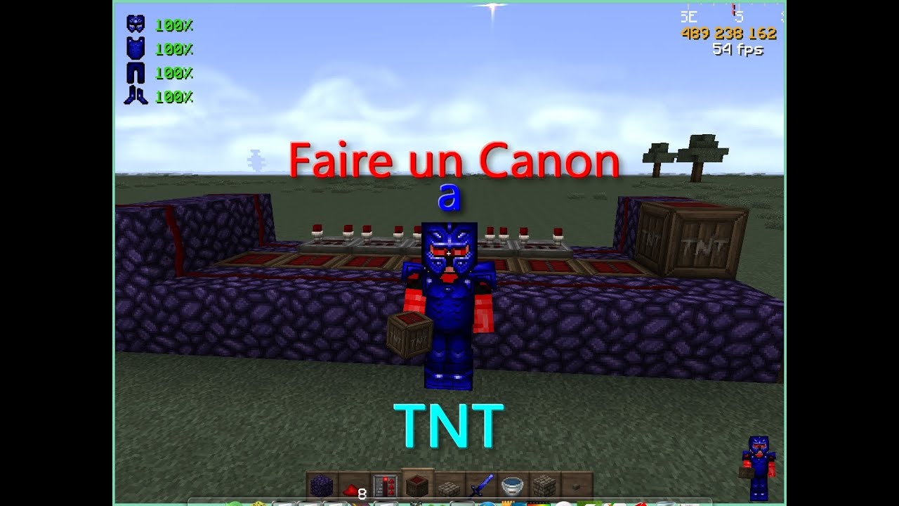 Tuto minecraft:Comment faire un canon a tnt - YouTube