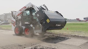 Bobcat Sweeper Attachment with Water Kit Walkaround