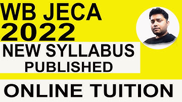 WB JECA 2022 NEW SYLLABUS PUBLISHED | MCA | HOW TO PREAPARE | ONLINE TUITION | CALL @9804396947