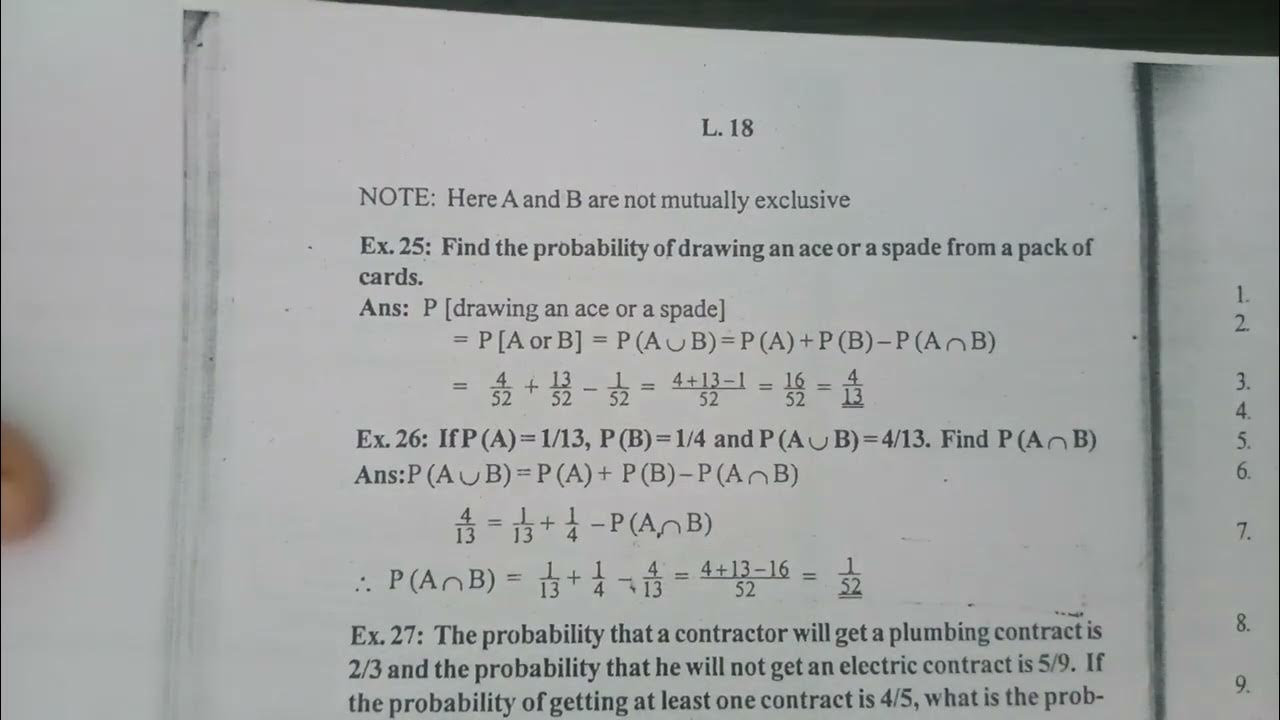 Probability addition rule chapter 4 4 sem qt ba economics calicut