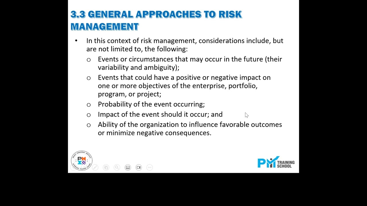 PMI RMP Jan 2023 Module 03 Session 05 Framework   Scope of Authority 02 Gen Apchs Video 23 of 30