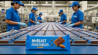 How Chocolate Coins, Feastables & Milky Way Bars Are Made | Inside Candy Factories How Chocolate Coins Are Made