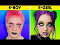 E-BOY & E-GIRL vs BELEZA NATURAL || TENDÊNCIAS ALUCINANTES DO TIK TOK POR IDEIAS INCRÍVEIS GOSTEI