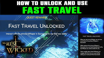 FAST TRAVEL in No Rest for the Wicked | How to Unlock & Use FAST TRAVEL