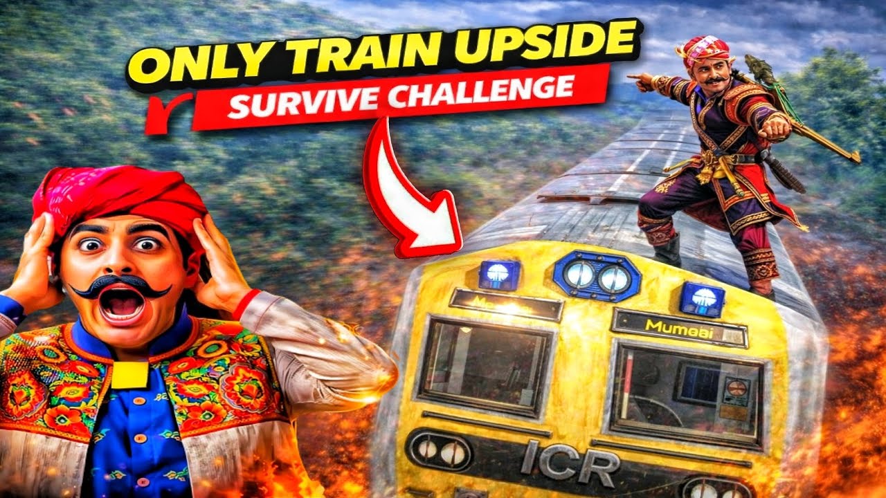 only train upside survive challenge 😱 impossible challenge,🔥 - YouTube