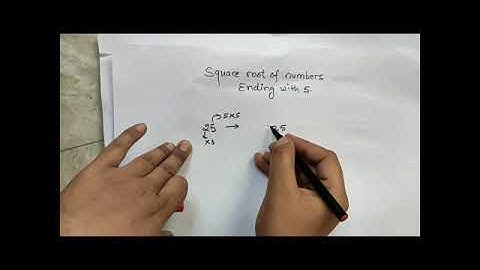 Finding square root of number ending with 5