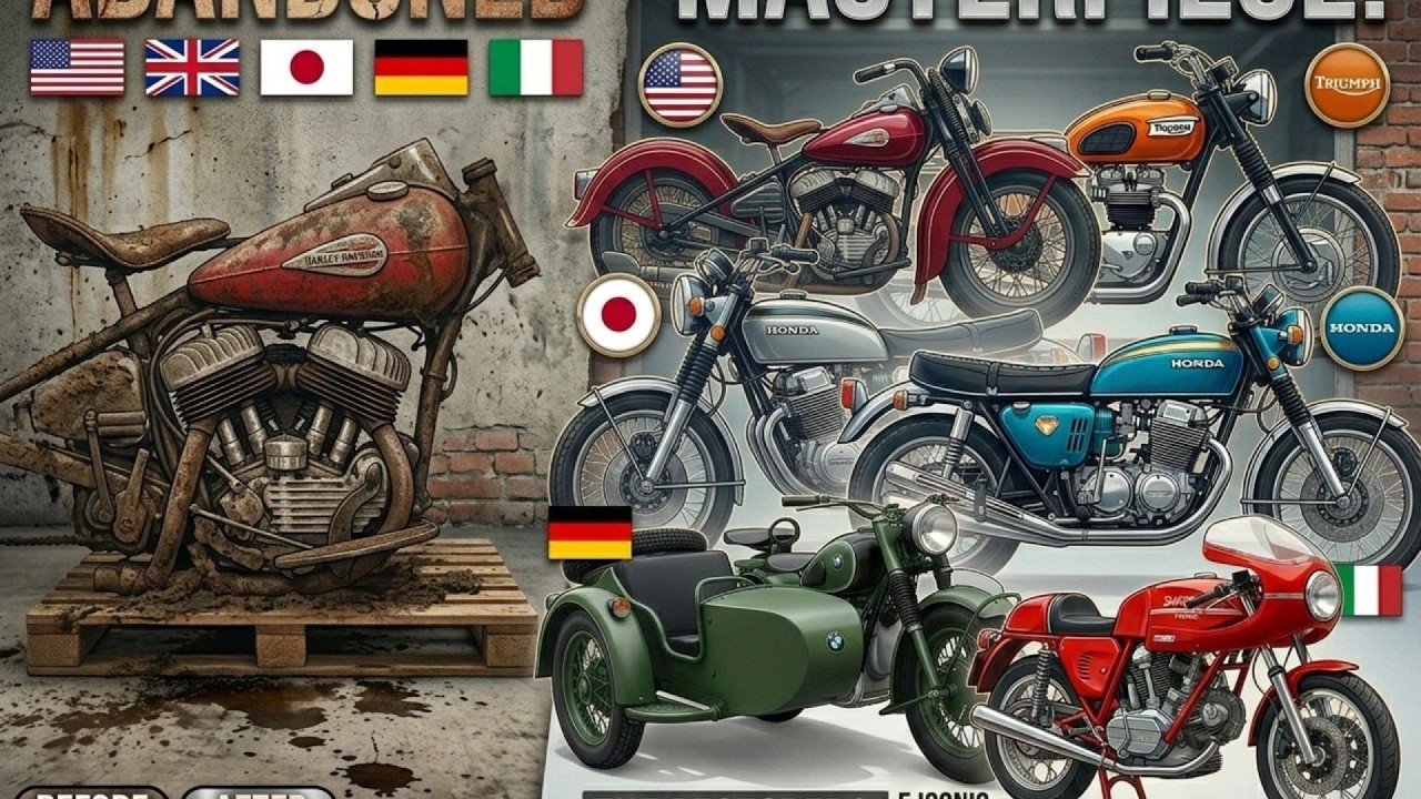 Restoring 5 Legendary Abandoned Motorcycles | Ultimate Vintage Compilation