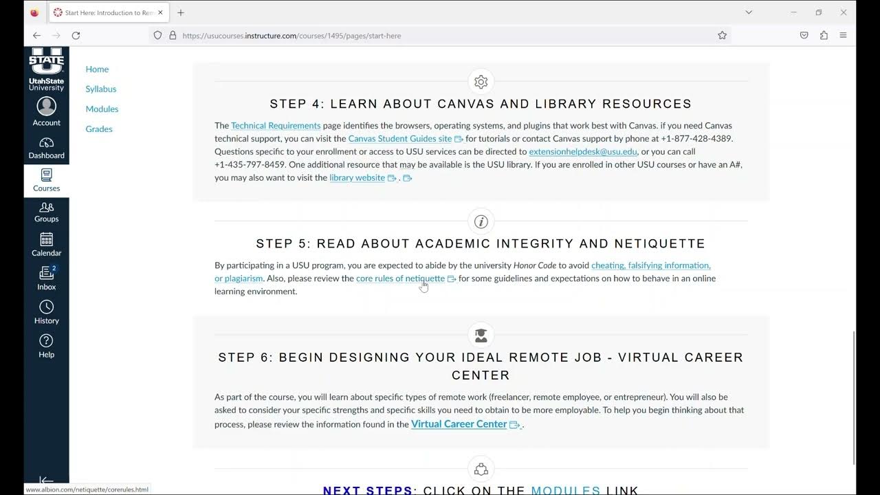 How to Set up Canvas and Navigate the Program SelfPaced YouTube