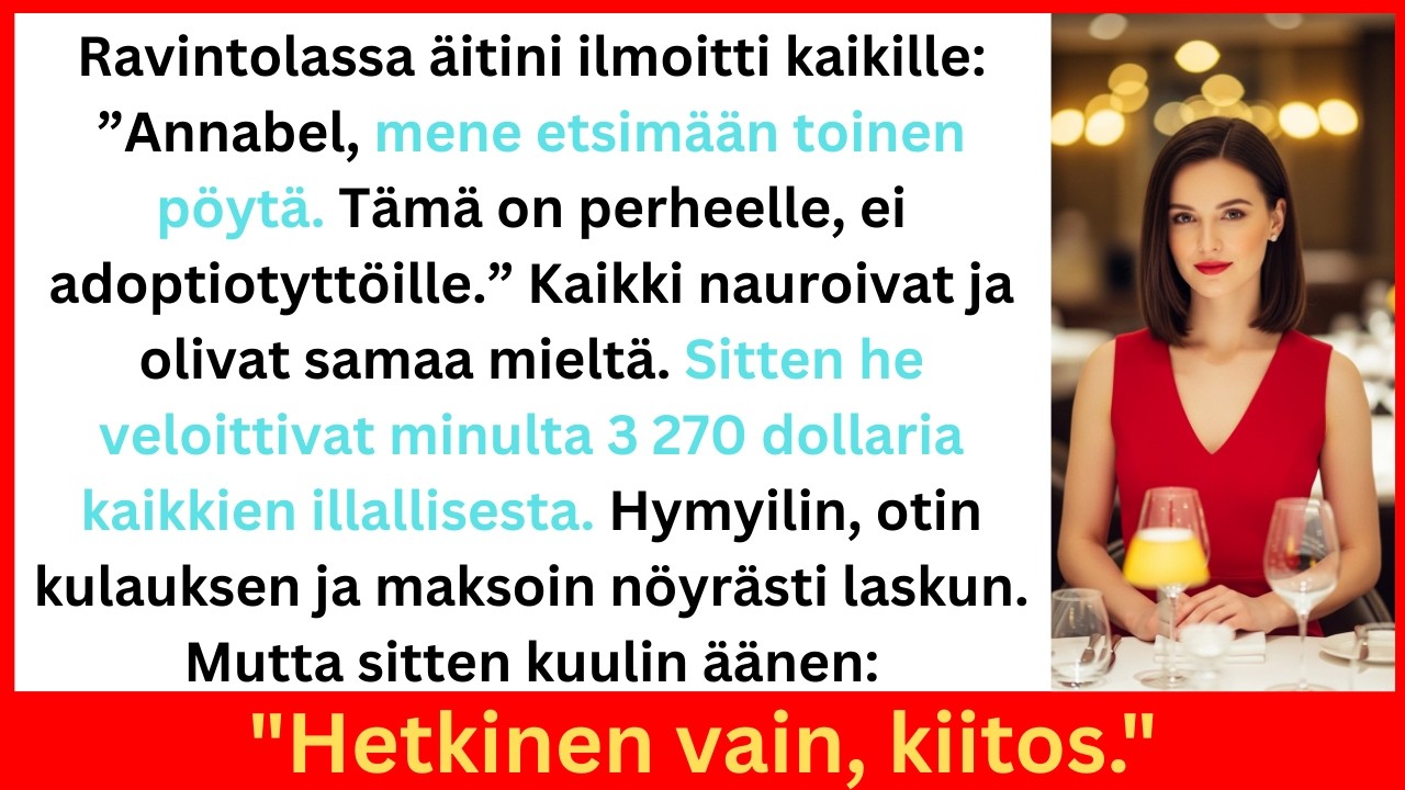 Äitini sanoi perheillallisella 