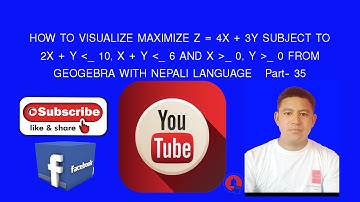 HOW TO VISUALIZE MAXIMIZE Z = 4x + 3y SUBJECT TO 2x + y =10, x + y = 6 and  x = 0 , y = 0, Part- 35