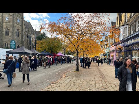Ilkley Town Centre & Market Complete Walking Tour on a glorious Autumn day