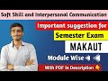 Soft Skill and Interpersonal Communication Important Suggestion for semester exam | #makaut_exam