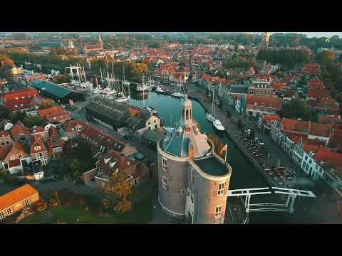 Enkhuizen The Netherlands by drone 4k