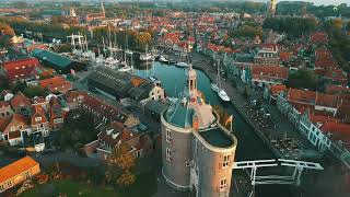 Enkhuizen The Netherlands by drone 4k